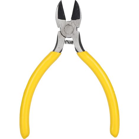 Mini pince à bec aiguille, solide faite à la main avec poignée antidérapante, pour couper, enrouler, sertir (pince inclinée)