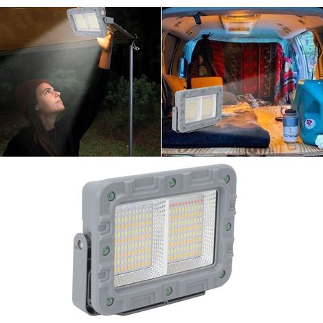 Projecteur solaire rechargeable, lampe d'extérieur portable, projecteur LED, lampe de chantier de secours, lampe d'entretien (1/5)