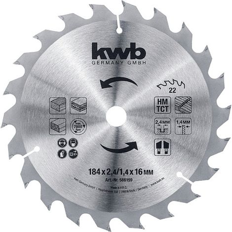 kwb  586159 Kreissägeblatt 184 x 16 mm  1 St.