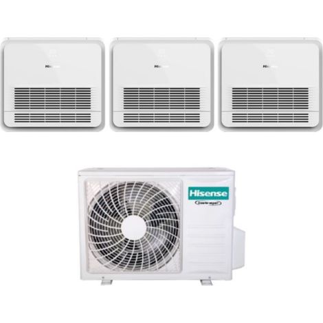 Climatizzatore Condizionatore Hisense Trial Split Console 9+9+9 con 3AMW62U4RFA R-32 Wi-Fi Optional Con Telecomando di Serie 9000+9000+9000 - Novità
