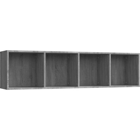 Maison Exclusive - Libreria/Mobile TV Grigio Sonoma 143x30x36 cm Legno Multistrato (1/5)