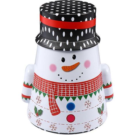 Weihnachtliche Trinkbecher-Eisenbox, Bonbondose, Keksdose, Aufbewahrungsbox, Schreibtischdekoration-18X13CM (1/2)
