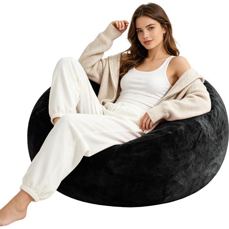 Fauteuil pouf 4FT noir OKWISH (1/5)
