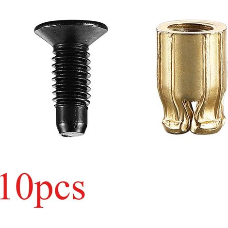 Kit de réparation de charnières de meubles (10 pièces) : inserts de fixation réutilisables pour charnières en bois massif, renforts pour portes. (1/5)