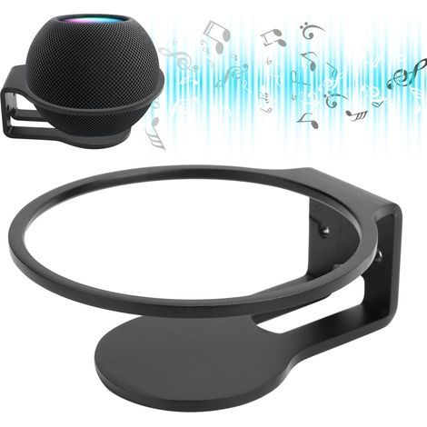 Wall Mount for Mini Speaker, Aluminum Alloy Bracket for HomePod Mini, Black (1/5)
