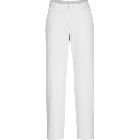 Pantalón Mujer Chino Slim Stretch extensible Blanco L - FR(44) - UK(34)
