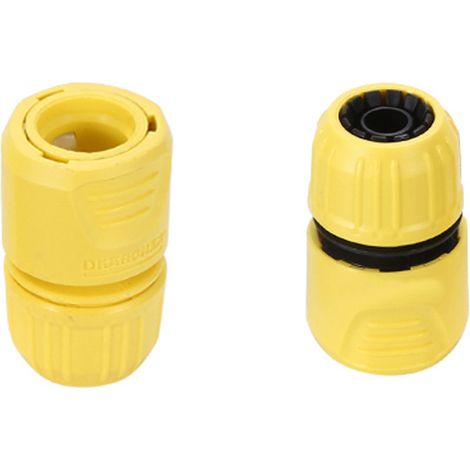 Kärcher Yellow 4/5 Point Universal Water Pipe Fittings Quick Connectors Cut-off Fittings Set (2 Pieces) (1/5)