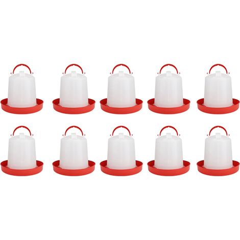 10 abreuvoirs automatiques pour poules, seau distributeur d'eau et nourriture pour volaille, matériel d'élevage. (1/5)