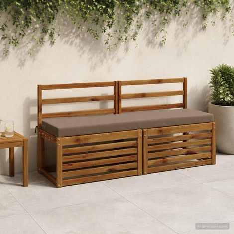 vidaXL Cojín de banco SOEST 100% Poliéster Topo 150 x 40 x 8 cm (1/5)