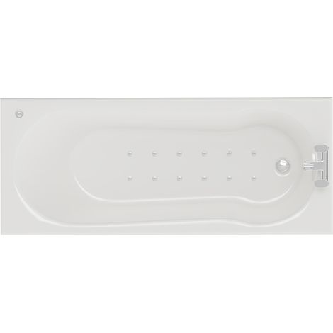Keyhole 1700mm x 800mm 12 Jet Chrome Easifit Single Ended Spa Shower Bath (1/5)