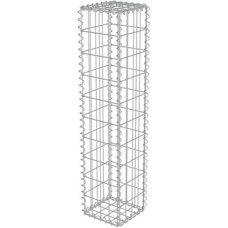 Mur en gabions avec couverture, acier galvanisé, 20 x 20 x 100 cm (1/5)