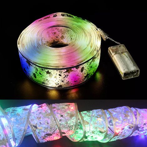 oder 10 Meter lange LED-Lichterketten für Weihnachten, Innen- und Außendekoration, Garten, Terrasse