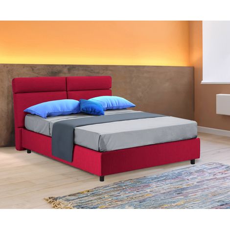 Cama Matrimonial Alcatron, Desenfundable, Hecho en Italia, Roja (1/5)