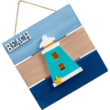 Panneau Suspendu de Style Nautique en Bois, Décoration Murale Plage (1/5)