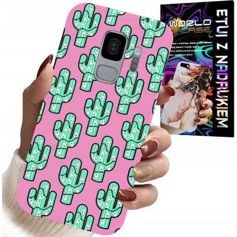 Custodia per Samsung Galaxy S9 - cactus, cactus su sfondo rosa + lamina (1/5)