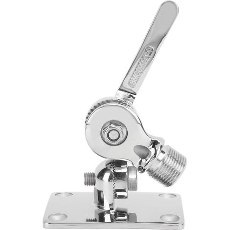 Marinetaugliche VHF-Antennenfußhalterung, verstellbare Edelstahlhalterung 93 x 64 mm für Boote und Yachten (1/5)