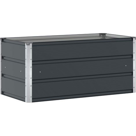 vidaXL Planter Anthracite 100 x 50 x 45 cm Galvanised Steel (1/3)