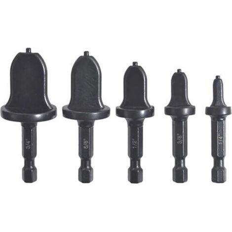 5 pièces Hexagon Shank Climatiseur Tuyau En Cuivre Outil D'écrasement Poignée Ronde Tube Expanseur Foret Ensemble De Réparation Avec 1/4, 3/8, 1/2, 5/8, 3/4 Bits