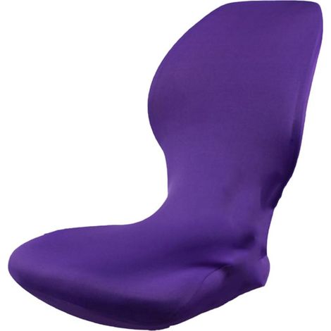 Housse de chaise d'ordinateur pivotant élastique Housse de protection de siège de bureau - violet (1/5)