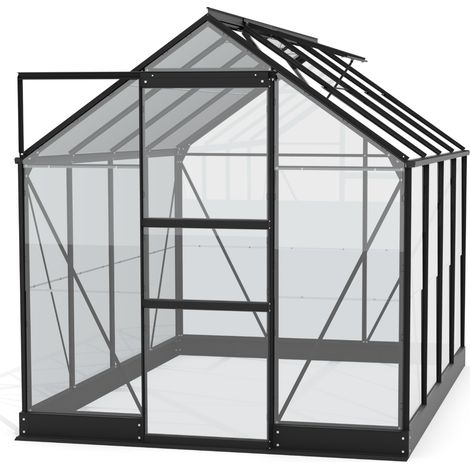 Vitavia Gewächshaus "Eris" 5000, schwarz, 5,0 m², 3 mm ESG