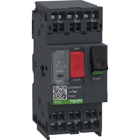 TeSys GV2ME - disjoncteur moteur - 1,6..2,5A - 3P 3d - déclencheur magnéto-thermique - GV2ME073 (1/4)