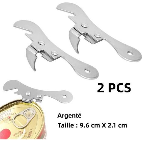 Ouvre-Boite - Acier Inoxydable - 9.6 cm - Pour Bocaux Bouteilles Canettes - 1 Piece (1/4)