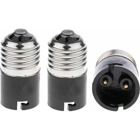 Adaptateur d'ampoule E27 vers B22 amp Convertisseur, convertisseur de base d'ampoule à baïonnette E27 Edison vers B22 (lot de 3) (1/5)