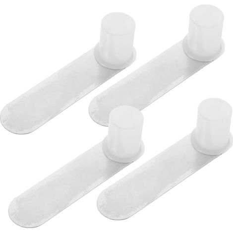 Plaque de base pour moustiquaire, 4 pièces, en fer et plastique (1/5)