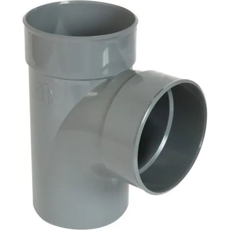 Nicoll – Té PVC 90° réduit MF 200/100/200 – Raccord évacuation pour eaux usées – Conçu pour applications de plomberie – Angle d'inclinaison 90°