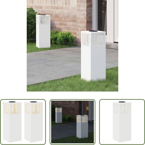 Außenbeleuchtung - Solar LED Weg Licht 2 pcs Weiß Kalt gewalzter Stahl (1/5)