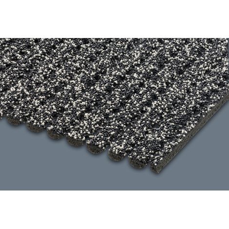 Raspador de grava Alfombra antideslizante en rollo - Negro / Blanco - Ancho 120 cm (1/5)