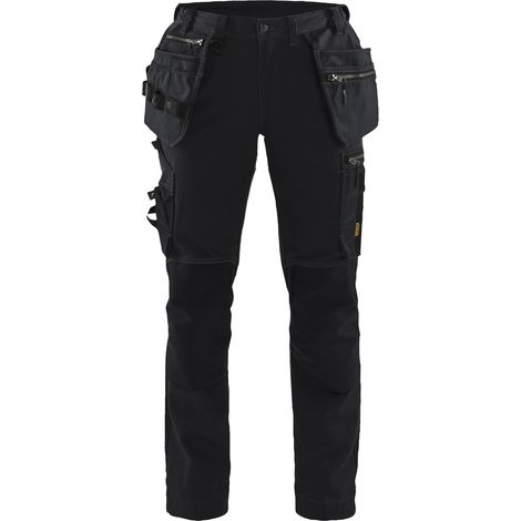 Pantalon de travail artisan stretch femme 7130 - Noir/Noir XS - FR(34) - SE(C32) - Standards