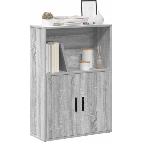 Bücherregal Grau Sonoma 60x24x85 cm Holzwerkstoff (1/5)