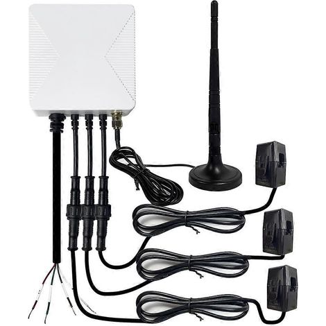 Compteur d'énergie triphasé Tuya Smart Life avec Wi-Fi (kWh), pince ampèremétrique 200 A et transformateur de courant. Application pour la surveillance et l'enregistrement de la consommation. (1/5)