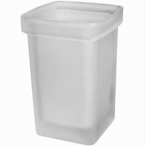 Trade Shop - Reemplazo De Vidrio Wc Cepillo Wc Vidrio Satinado Vidrio Cúbico Accesorios 87266 - (1/3)