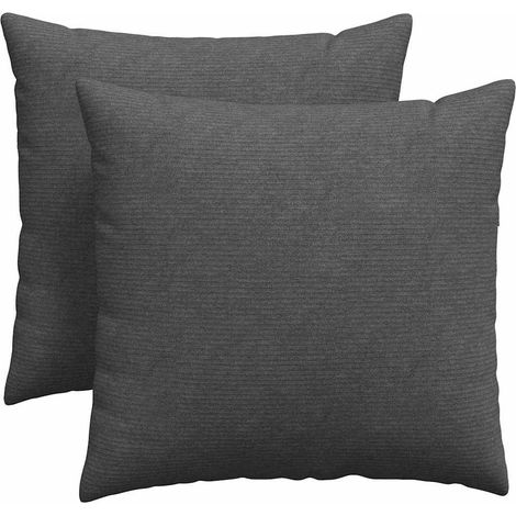 Maison Exclusive - Cojines de sofá 2 pcs Gris oscuro 45 x 45 cm T