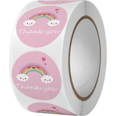 (1000 Pieces)Thank You Label Stickers 2.5cm 26