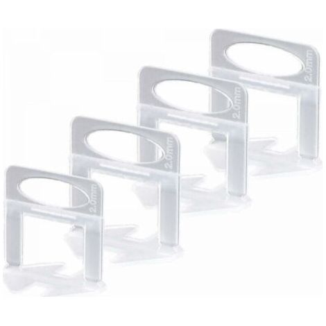 Insert de niveleur de carrelage 2 mm, utilisé pour installer des carreaux de sol et de mur, adapté aux carreaux d'une épaisseur de 3 à 13 mm (200 pièces) (1/5)