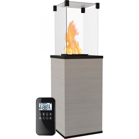 KRATKI Gaskamin PATIO Mini QuarzsteinNaturali Ossidiana Vena Chiara 4-8,2 kW (1/5)