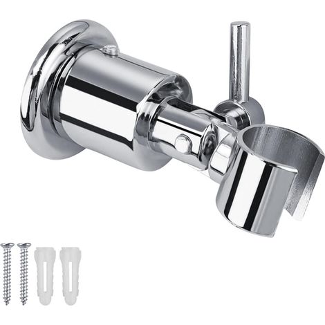 Handbrausehalter, universeller Duschkopfhalter, Duschhalter aus Zinklegierung, verstellbarer und drehbarer Duschhalter für Badezimmer und Toiletten (Silber) (1/5)