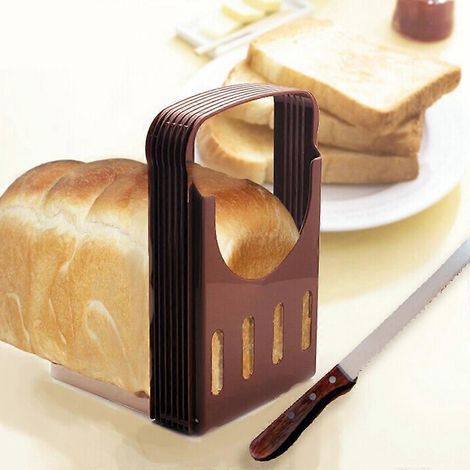 Tranches uniformes, guide de coupe pour pain, design amovible, épaisseur ajustable, cadeau (1/4)