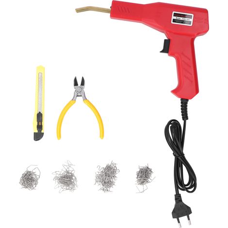 Kit de soudure plastique 50W pistolet soudeur à agrafes chaudes portable, réparation pare-chocs auto, fiche UE 220V (1/5)