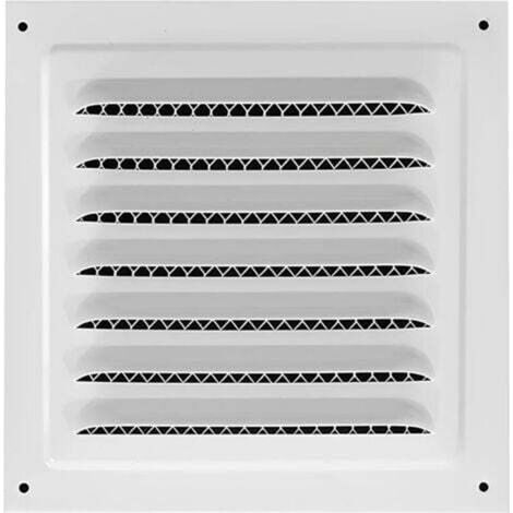 Grille d’aération carrée 20 x 20 cm avec moustiquaire intégréealuminium anodisé, idéale pour salle de bain, cuisine et bureau (1/4)