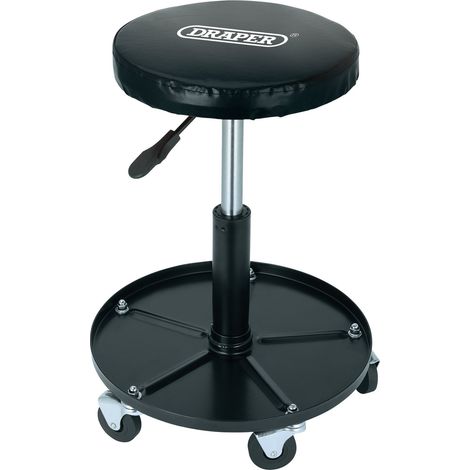 Adjustable Black Work Seat by Draper Tools for Comfortable and Ergonomic Seating (1/5)