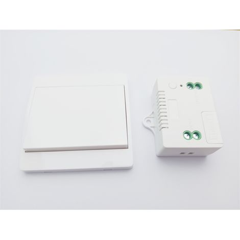 (1 TB 1) Kabelloser Schalter mit eigener Stromversorgung, batterielos, kabellose Fernbedienung für Lichter und Elektrogeräte, wasserdicht und sicher, kann direkt im Badezimmer usw. installiert werden.