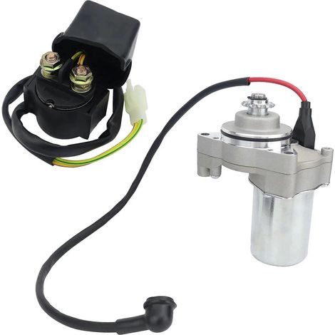 Anlassermotor mit 3 Schrauben und Magnetrelais für 50ccm, 70ccm, 90ccm, 100ccm, 110ccm, 125ccm ATVs, Dirtbikes, Go-Karts, chinesische Pitbikes, Quads und 4-Rad-Antriebe.
