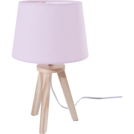 Nachtlampe mit rosa Lampenschirm, 31 cm (1/2)