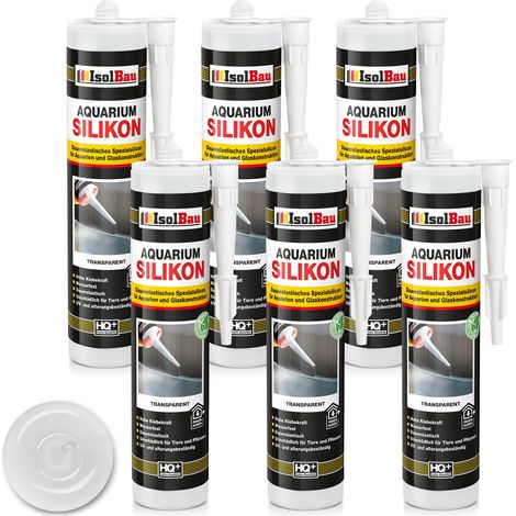 Silicone transparent pour aquarium IsolBau, 6 x 300 ml (1/5)