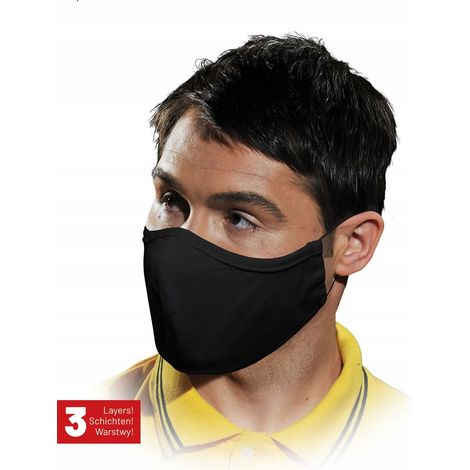 Wiederverwendbare Maske / Schwarz / MAS-SAFERB (1/5)