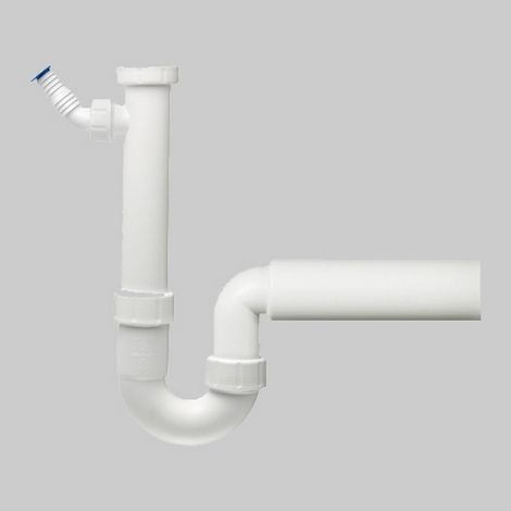Haas siphon de vidange avec tube de vidange 1 1/2 DN40 avec raccord pour appareil